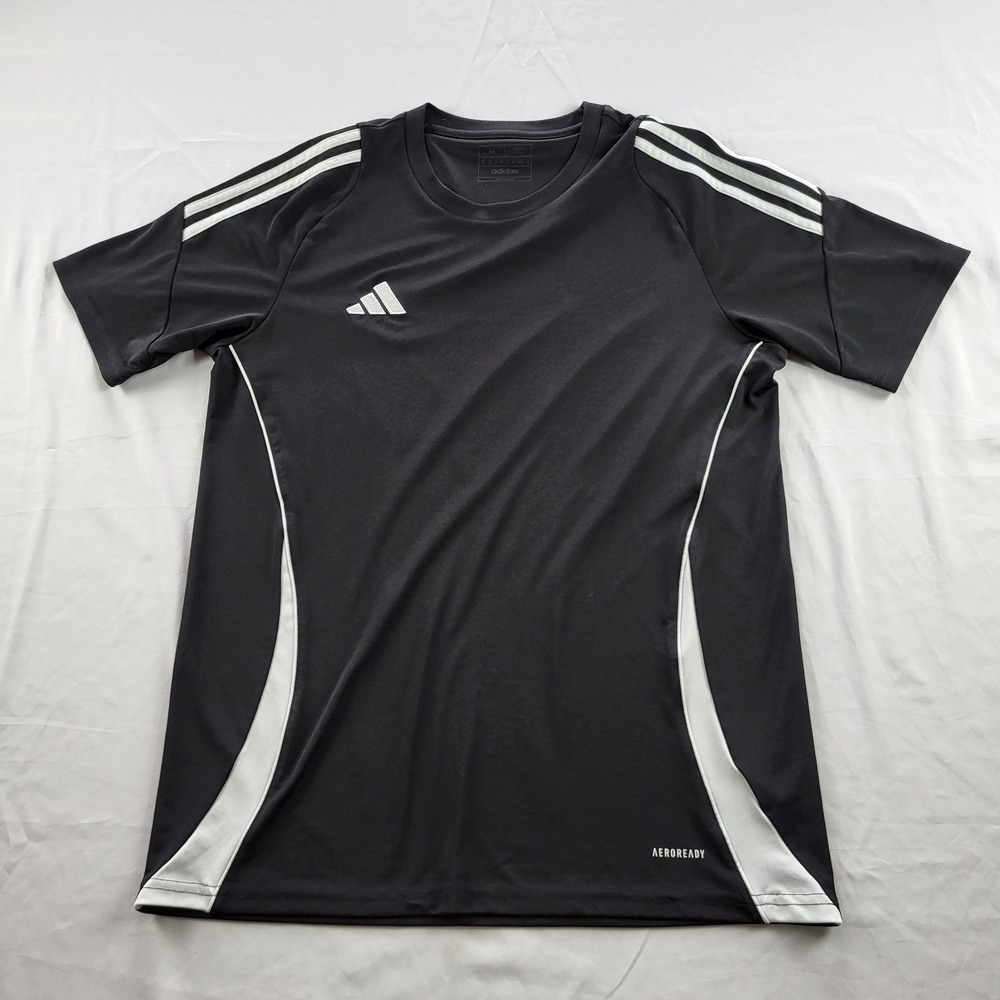 Adidas Men's Tiro 24 Jersey Black White Size Medium Slim Fit Short Sleeve Logo